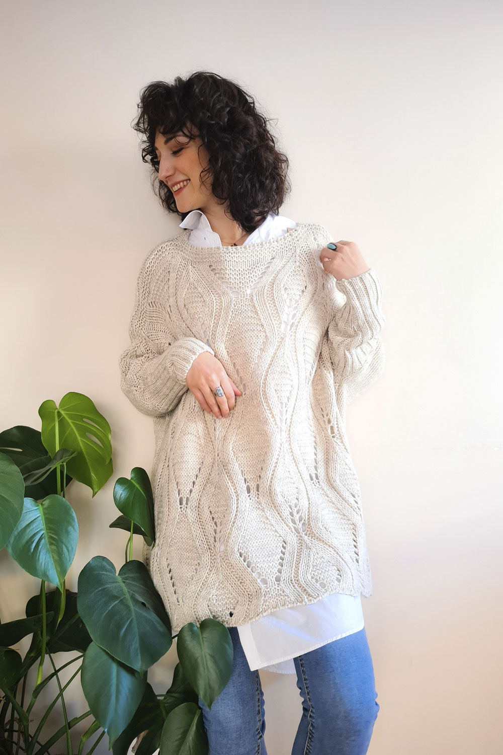 Jersey de punto oversize Clearance